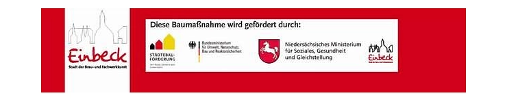 Das Sanierungsgebiet Neustadt-Möncheplatz wird im Rahmen des Städtebaulichen Denkmalschutzes gefördert. Das Sanierungsgebiet Neustadt-Möncheplatz wird im Rahmen des Städtebaulichen Denkmalschutzes gefördert. © Stadt Einbeck