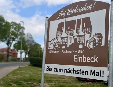 Neue Verabschiedsschilder an den Ortsausgängen&nbsp;&copy;&nbsp;Stadt Einbeck